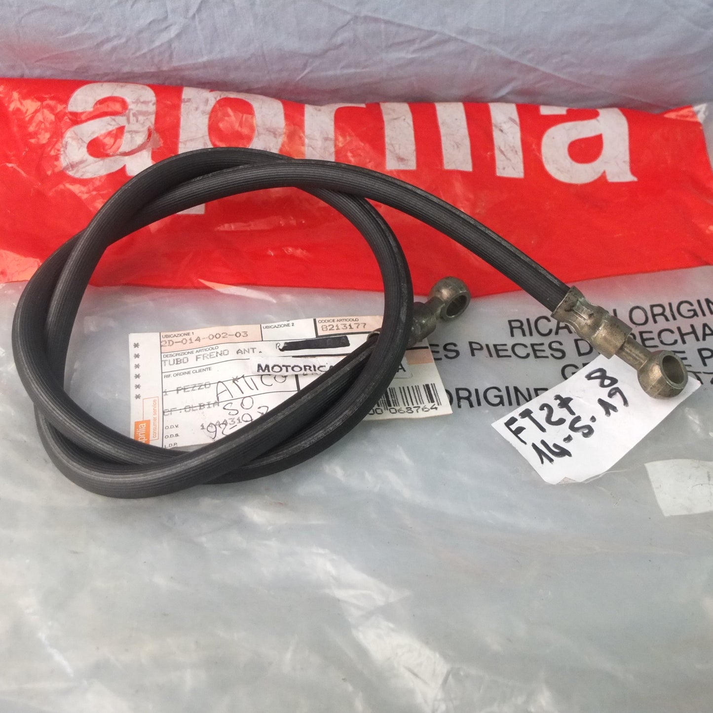 per aprilia amico 1992 1998 scooter tubo olio freno anteriore brake tube front 8213177